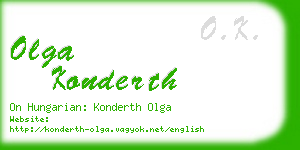 olga konderth business card